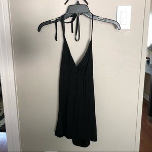 GAP black surplice knit halter top, Small